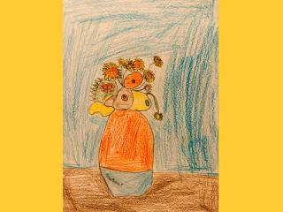Vaso con girasoli