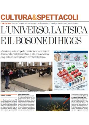 La Scuola Campostrini ha ospitato il professor Guido Tonelli