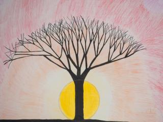 Struttura albero in inverno