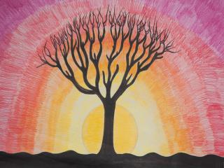 Struttura albero in inverno