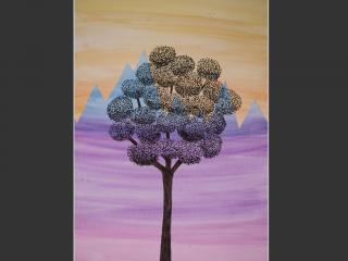 L’albero in un paesaggio cromatico.