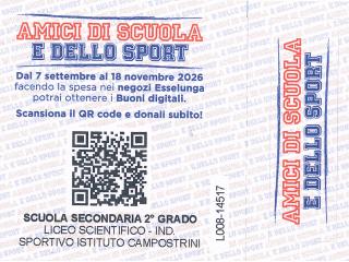 Iniziativa Amici di Scuola e dello Sport di Esselunga 2026